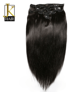 Natural Black Straight Clip Hair --Whitney~